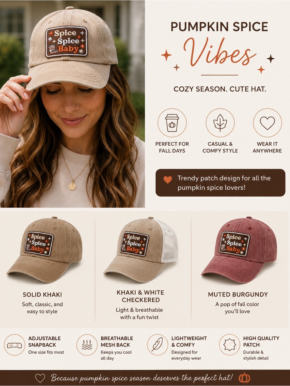 Spice Spice Baby adjustable hat